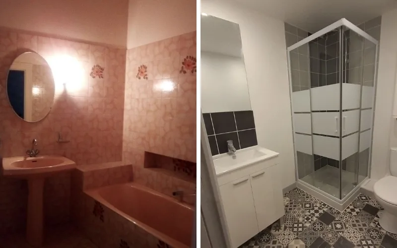 Comparaison de rénovation d'une salle de bain à Selles sur cher
